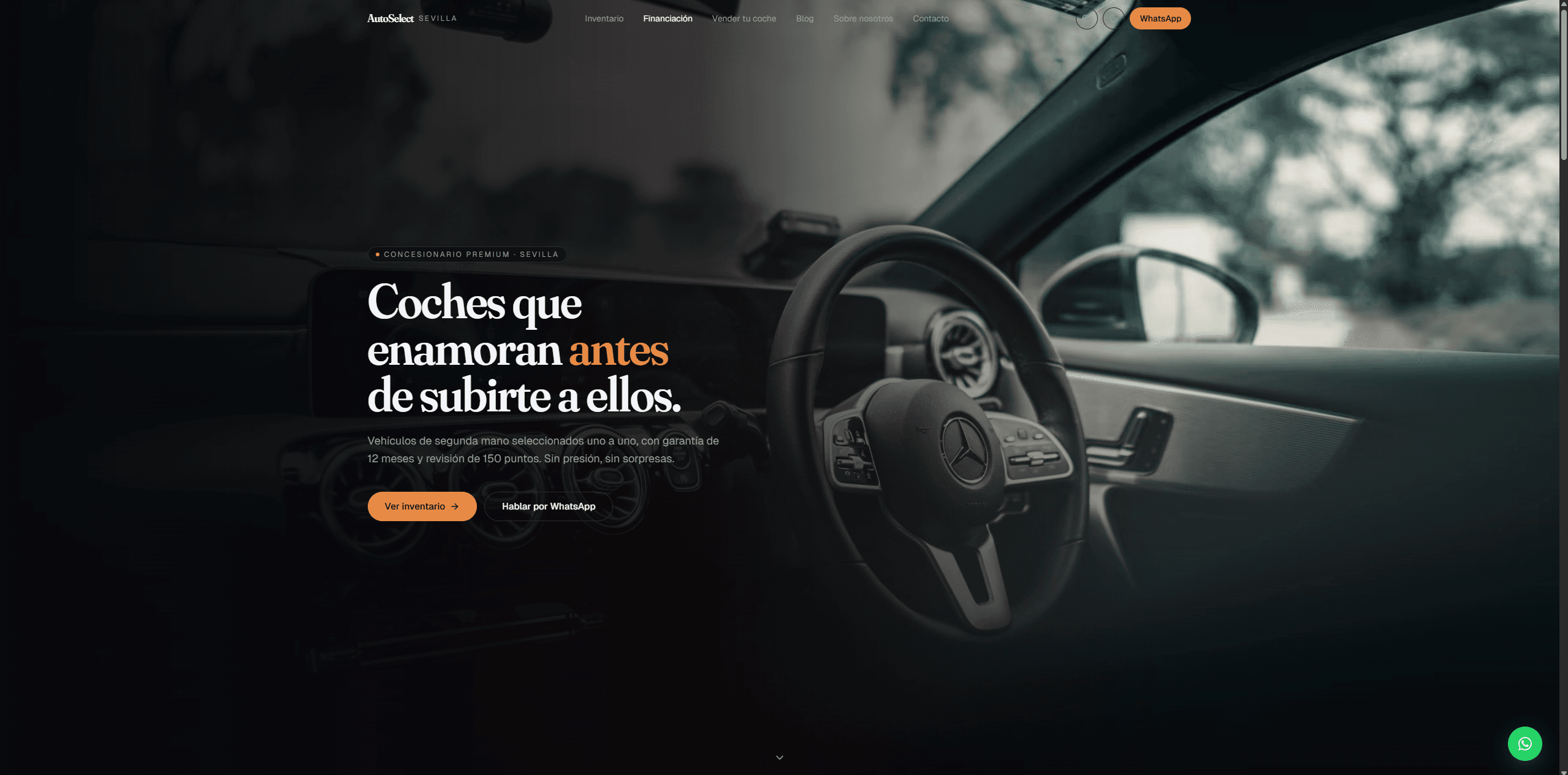 Captura de la web democoches.vercel.app