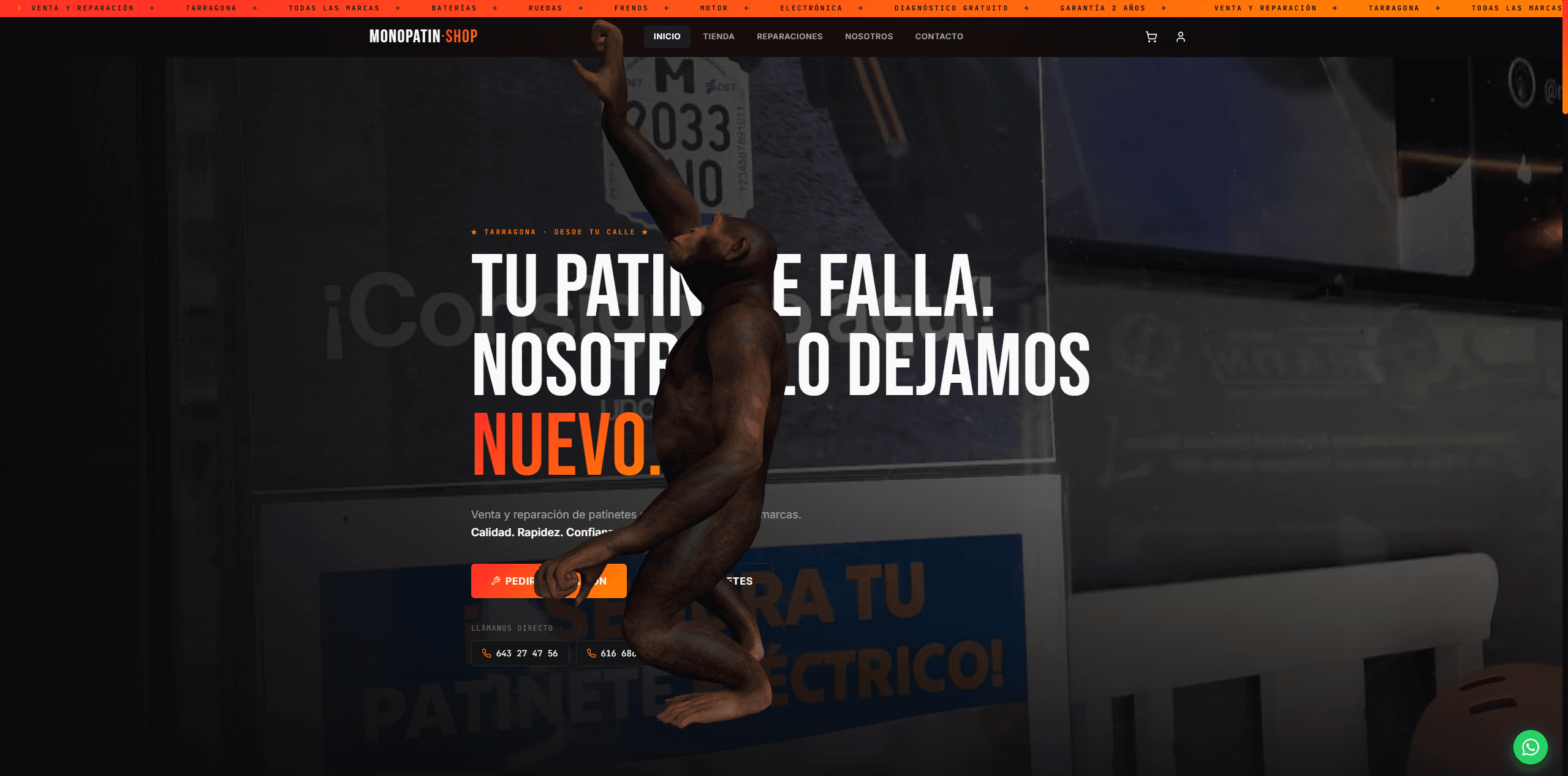 Captura de la web monopatinmonkey.com