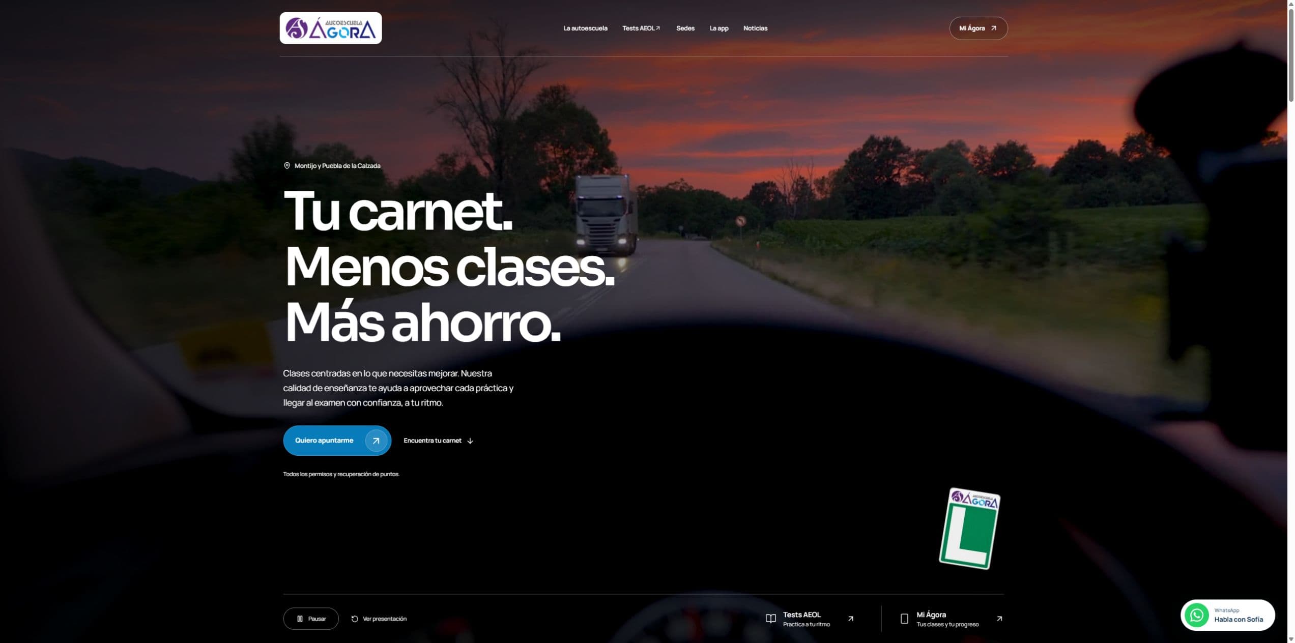 Web de Autoescuela Ágora