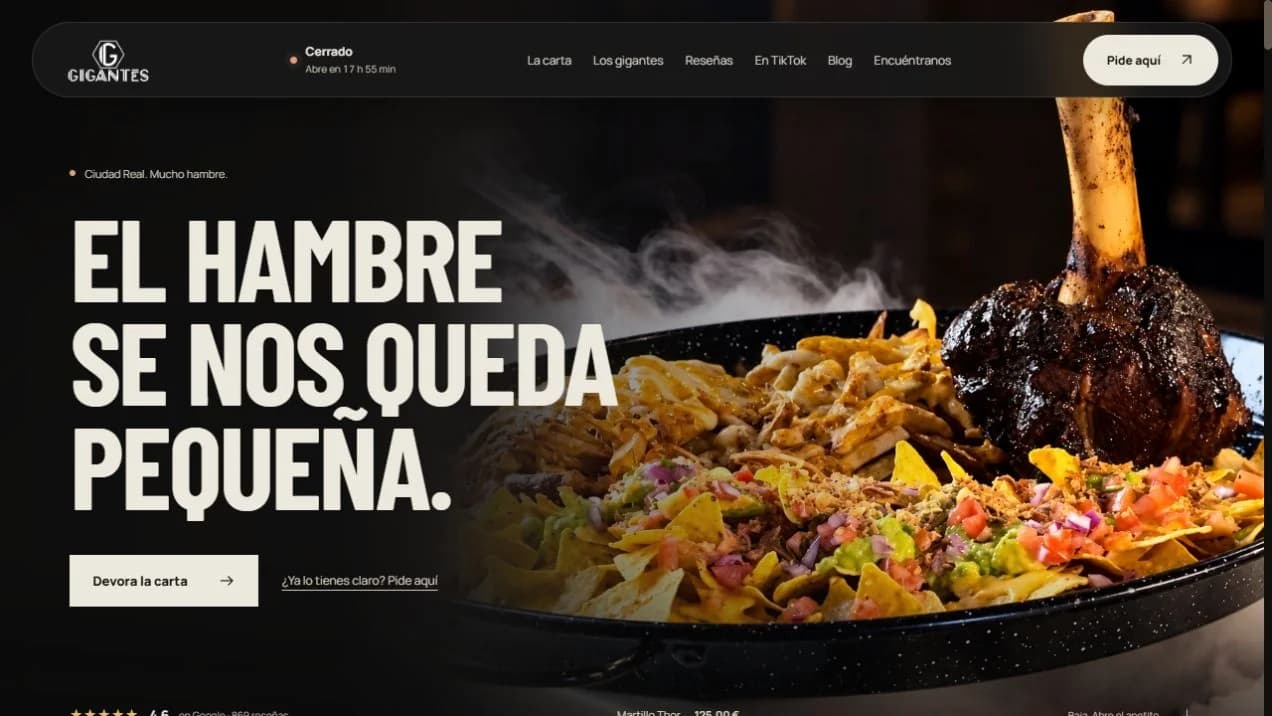 Web de GIGANTES Street Food